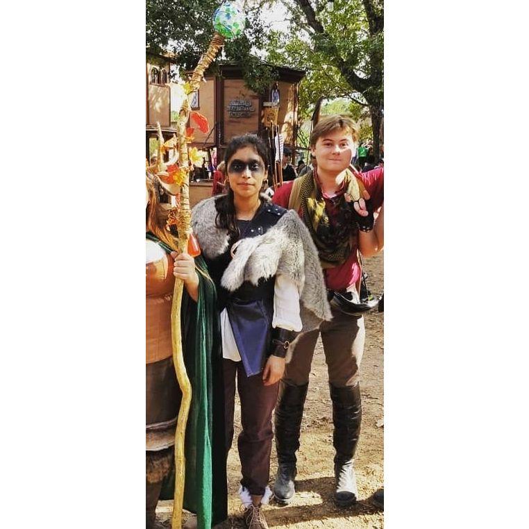 First time seeing each other again after about a year, we spent 2 days camping at the renaissance festival. It became an annual tradition after this.