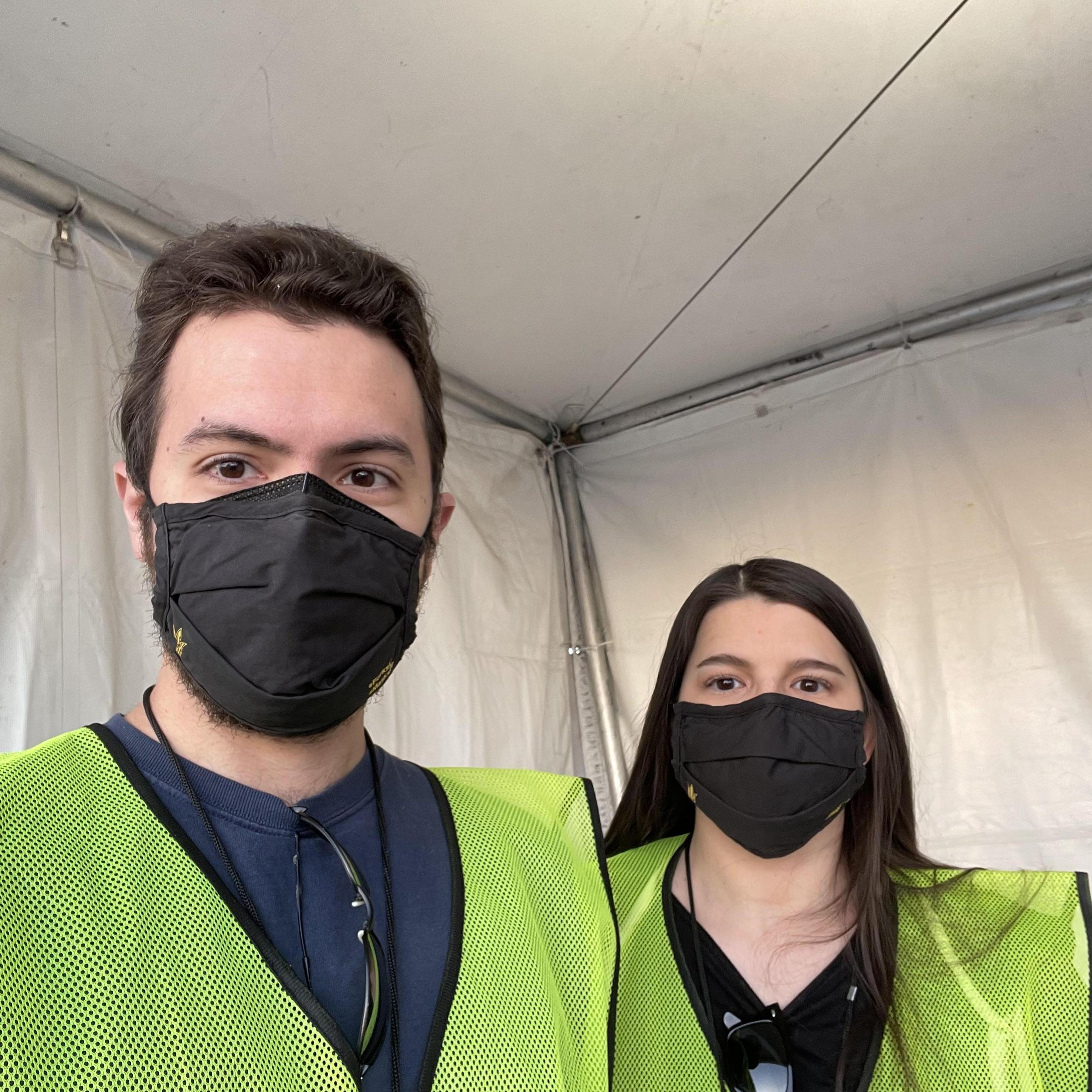 Volunteering at a COVID vaccination site in Phoenix - March 2021