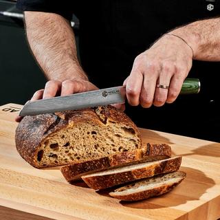 Damascus Steel Serrated Bread Knife