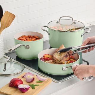 Hard Anodized Ceramic Induction 10-Piece Cookware Set