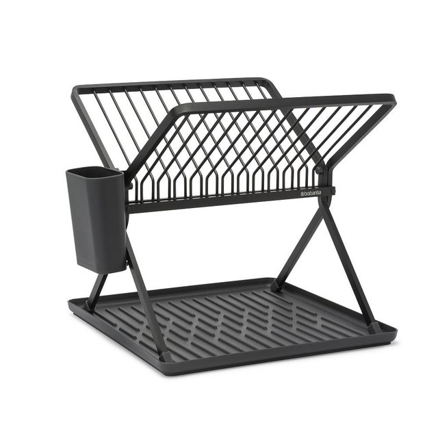 Brabantia Foldable Dish Rack, Dark Gray