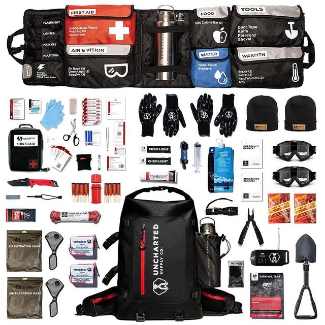 Uncharted Supply Co The Seventy2 Pro 2-Person Survival System - 72 Hour Emergency Preparedness Kit - Ideal for Your Car, Home, Survival Readiness, and Camping