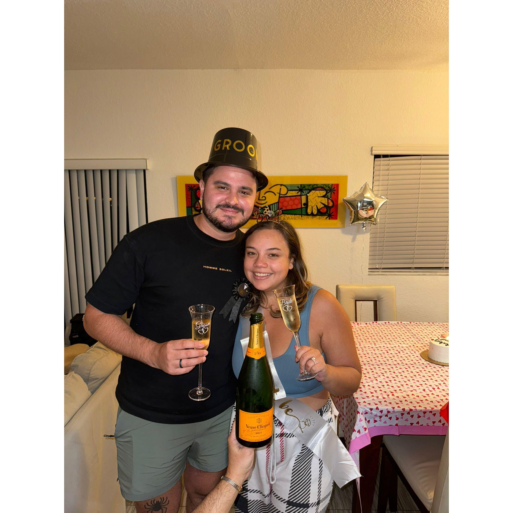 A little celebration our parents and sister in law did for us as we arrived from our cruise.