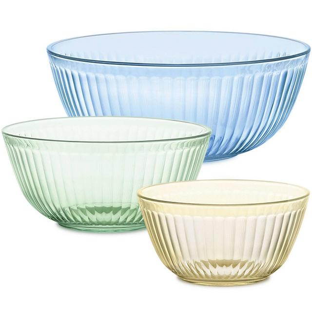 Pyrex 3pc Sculpted Tint Dreams Mixing Bowl Set