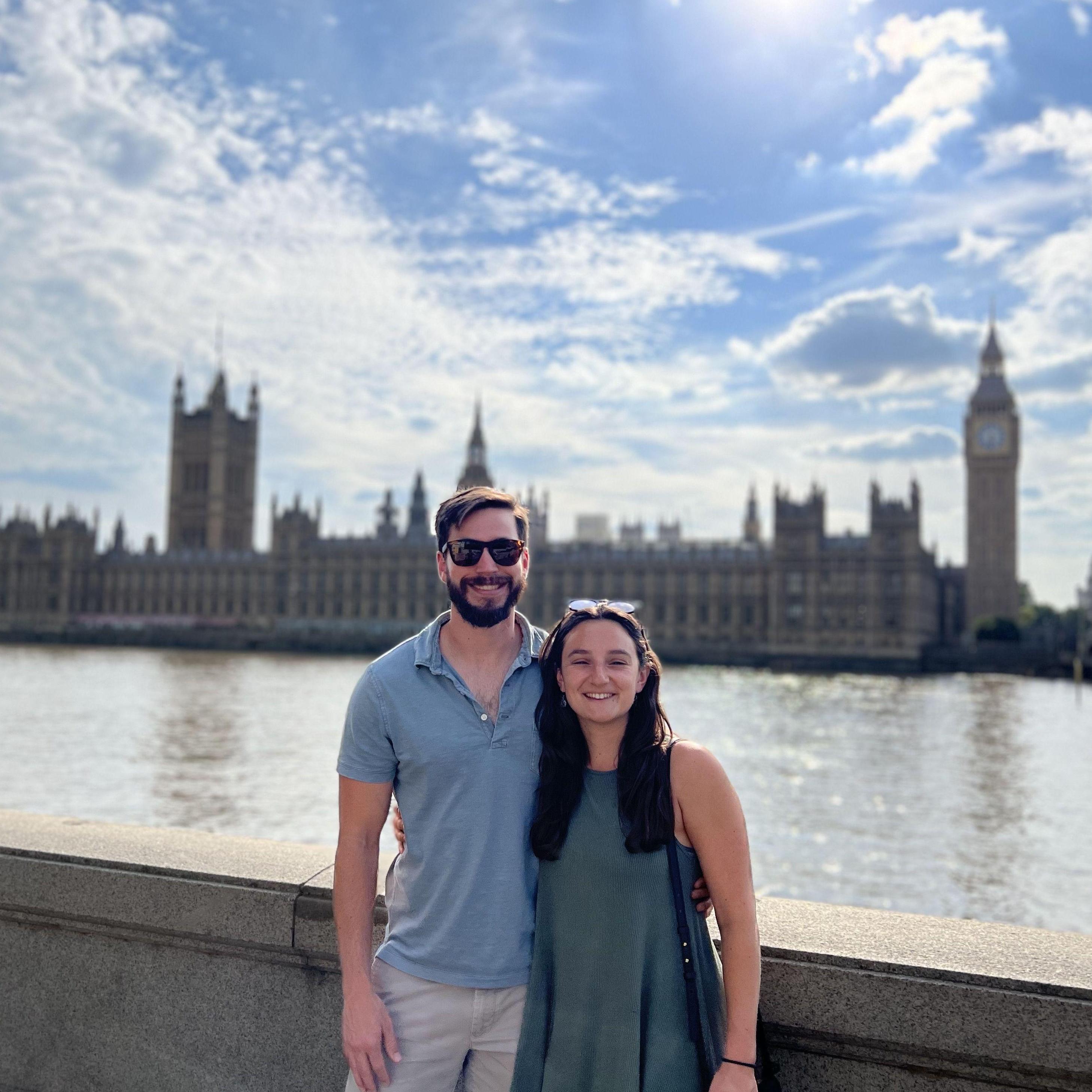 July 2022 - Ben and Big Ben in London, England...and Dana
