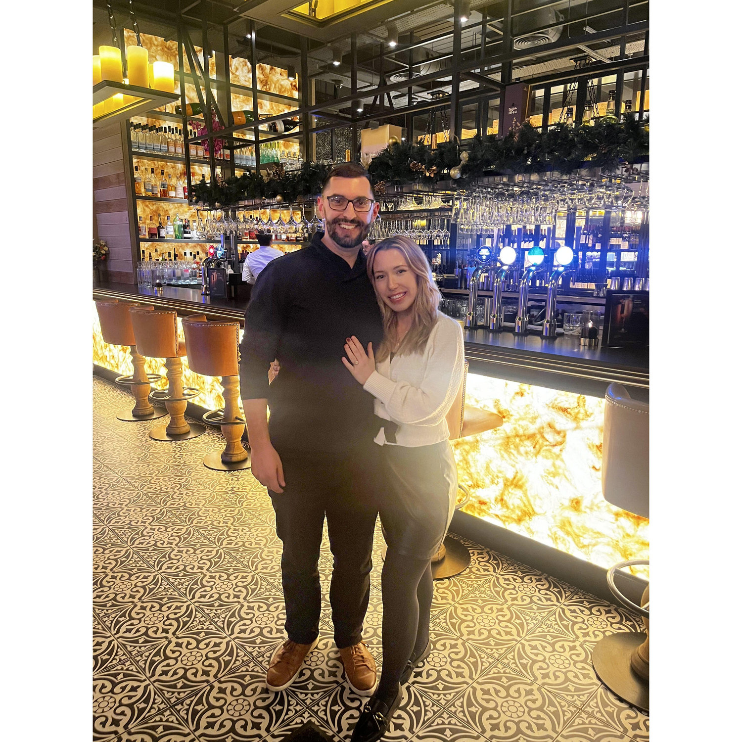 The night we got Engaged, dinner in Edinburgh