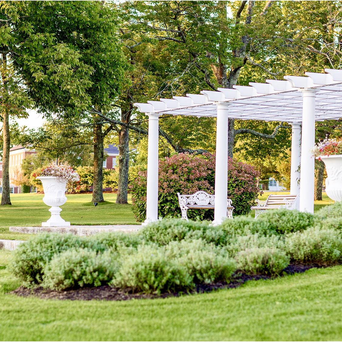 The arbor at the end of the tent