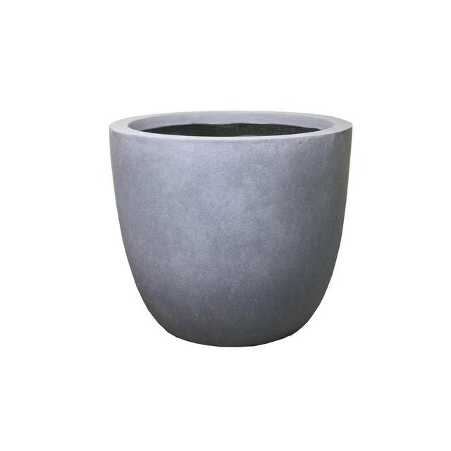 12" Kante Lightweight Modern Outdoor Concrete Urn Planter Slate Gray - Rosemead Home & Garden, Inc.