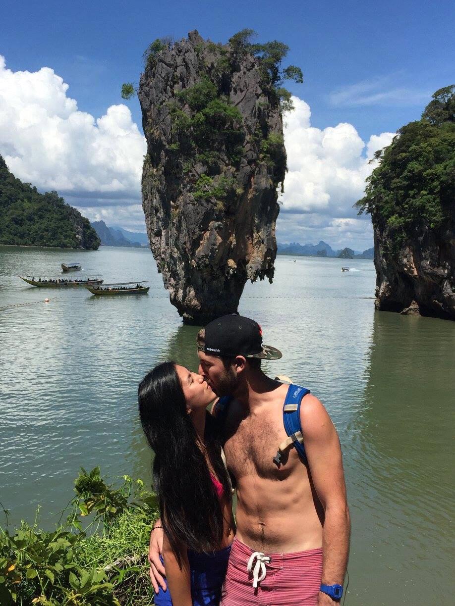 The famous James Bond Rock in Phan Nga Bay, Thailand.