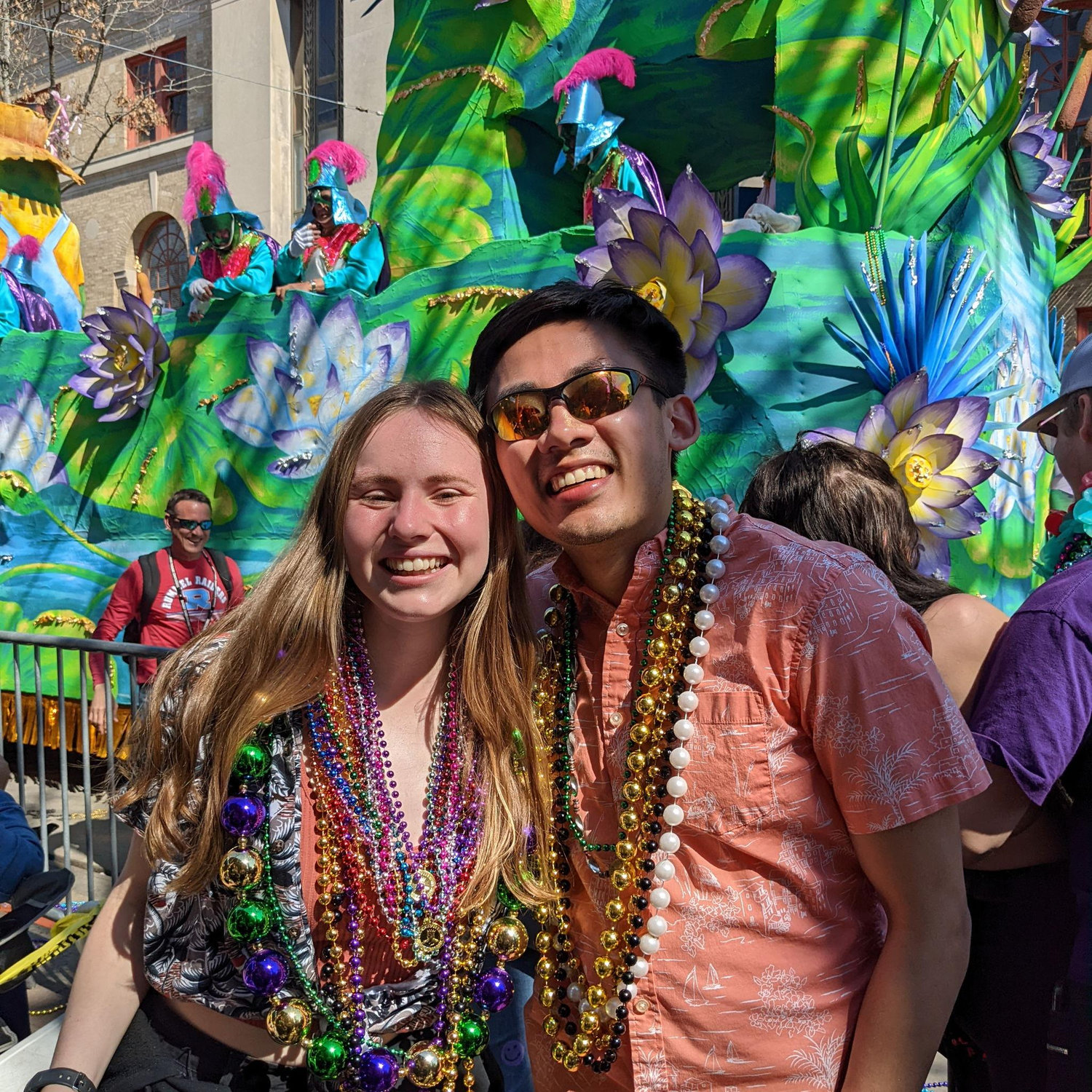 Enjoying the festivities at Mardi Gras in New Orleans - March 2022