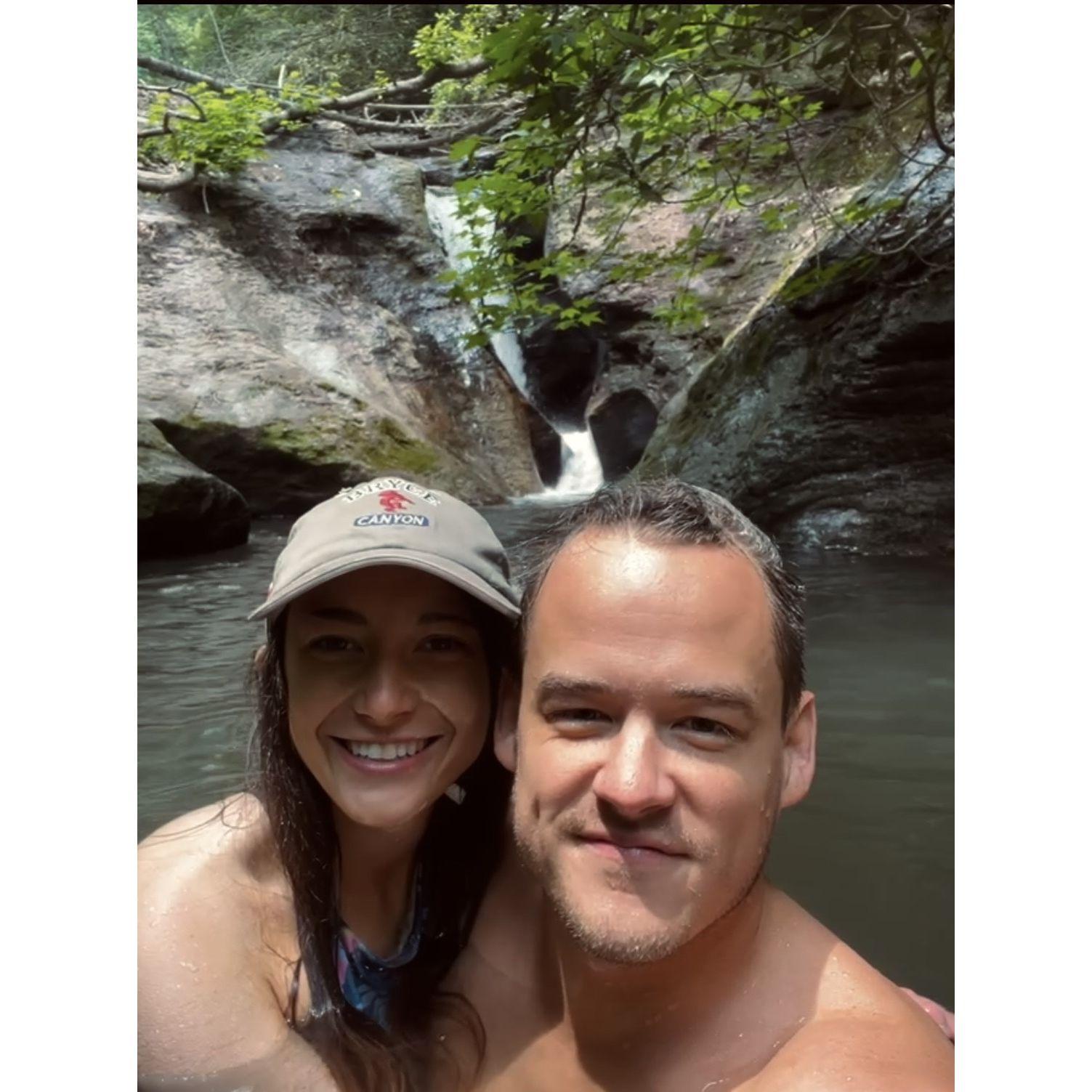 "The Pots" waterfall. A true hidden gem in WNC.