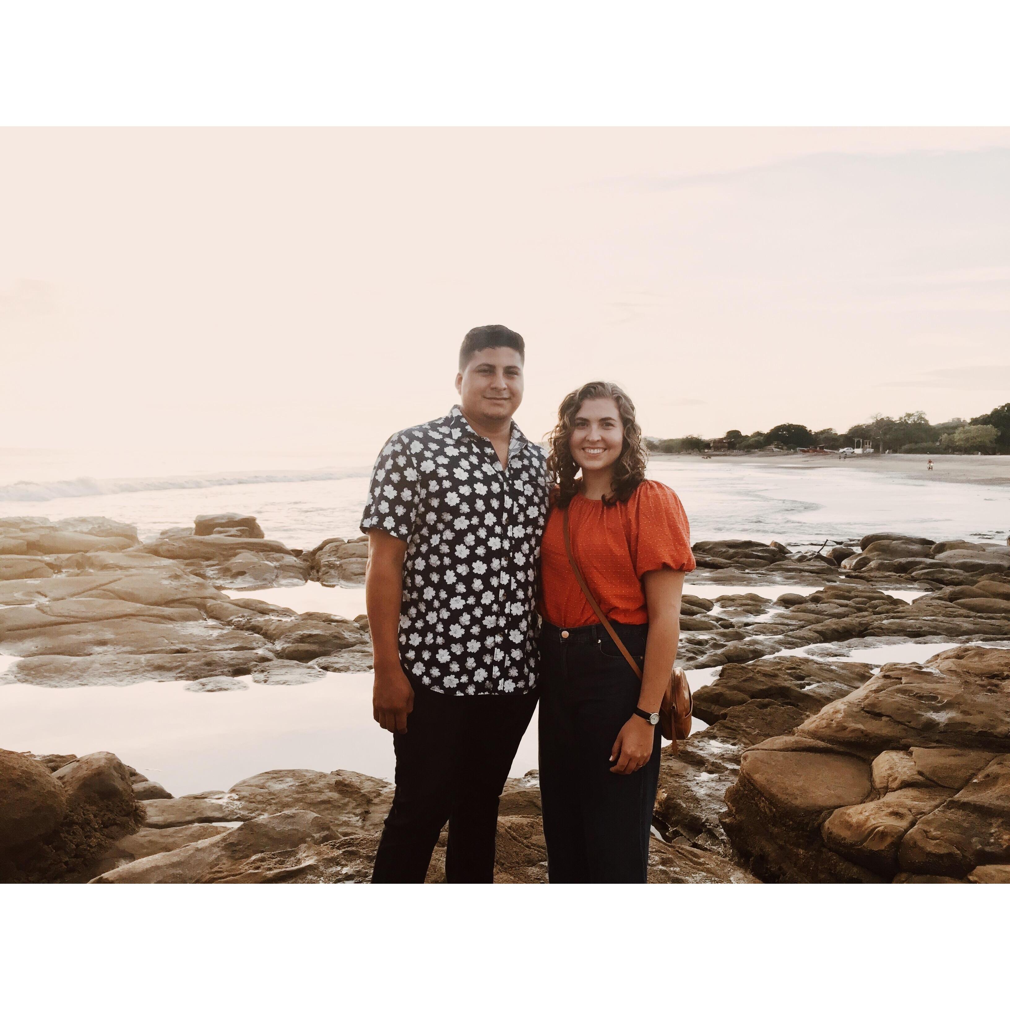 We had just started dating and went with my dad to the beach for a few days!