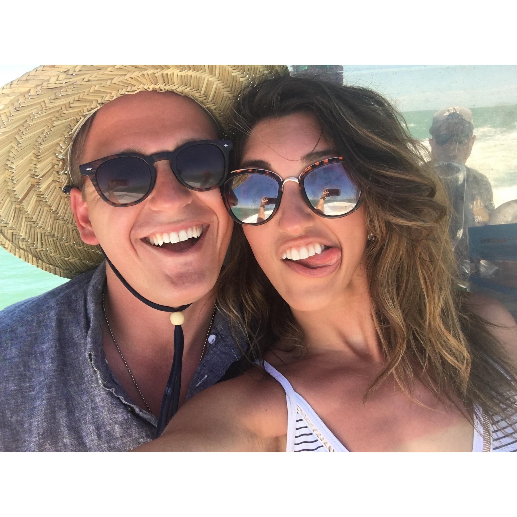 Exploring islands off the coast of Florida on One of our many trips together!