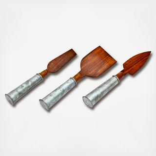 Galvanized 3-Piece Cheese Set