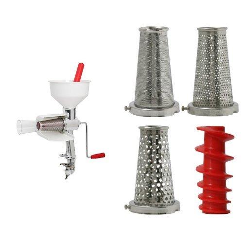 VICTORIO VKP250 Food Strainer and Sauce Maker and VICTORIO VKP250-5 Four-Piece Accessory Pack for VKP250 Food Strainer Bundle