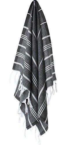 Cacala Hand Face Turkish Towel Pestemal 23x36 Peshtemal Fouta Kitchen Baby Care Black