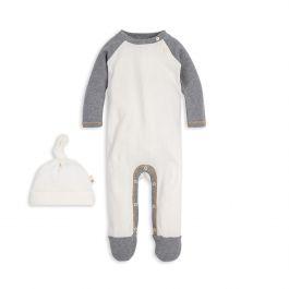 Thermal Organic Baby Jumpsuit & Hat Set