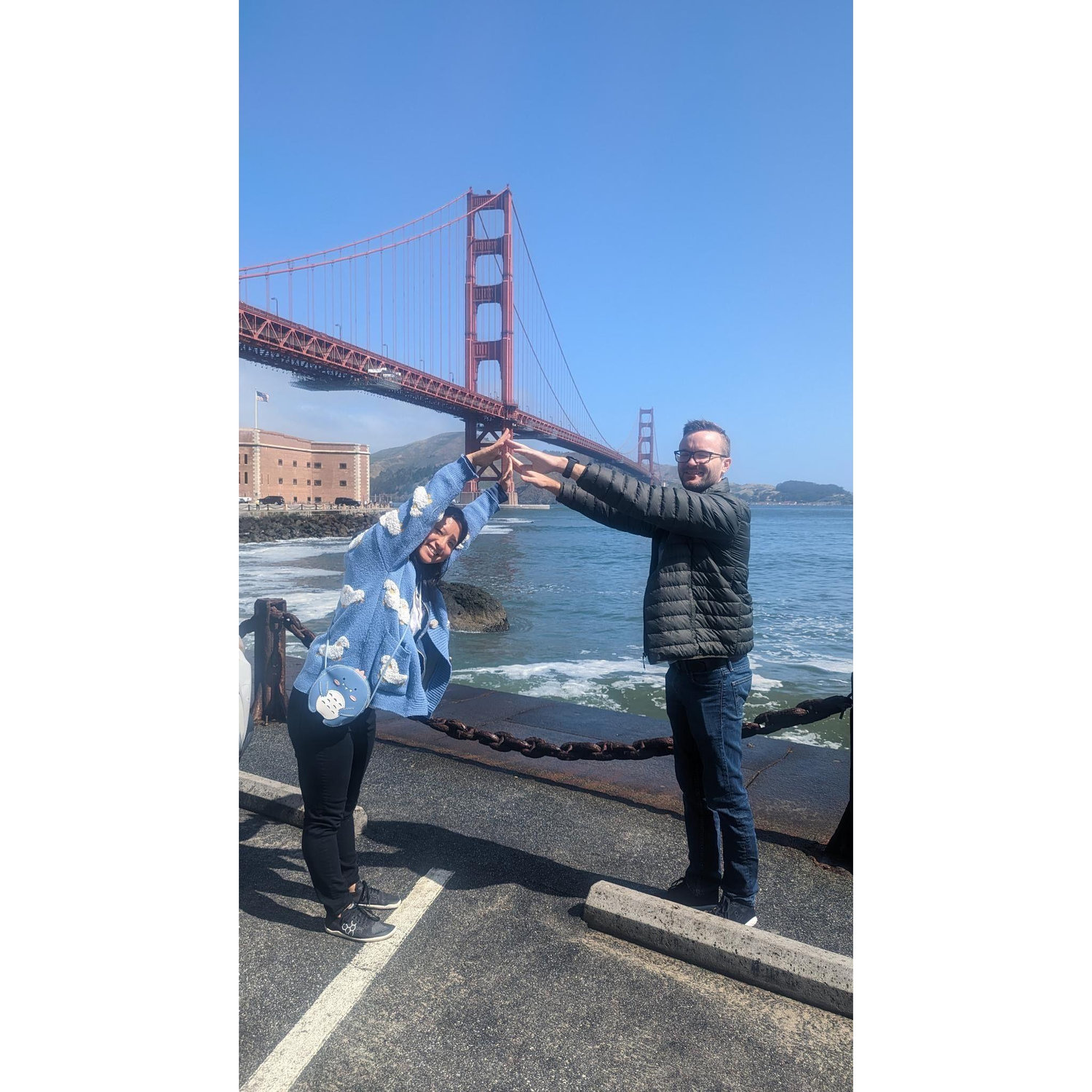 Bridging in front of a bridge because we like to do stuff like that.