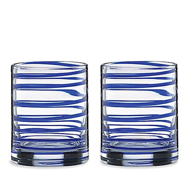 Kate Spade Charlotte Street 2-Piece Dof Glass Set, 1.85 LB, Blue