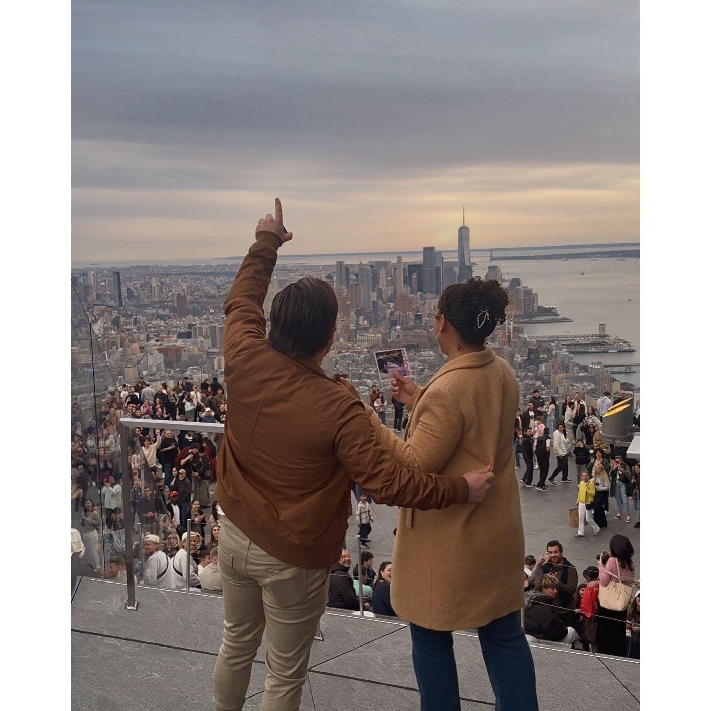4.4.25 — he popped the question at The Edge in NYC. The view was incredible, the yes was obvious, and the standing ovation just made it unforgettable.
