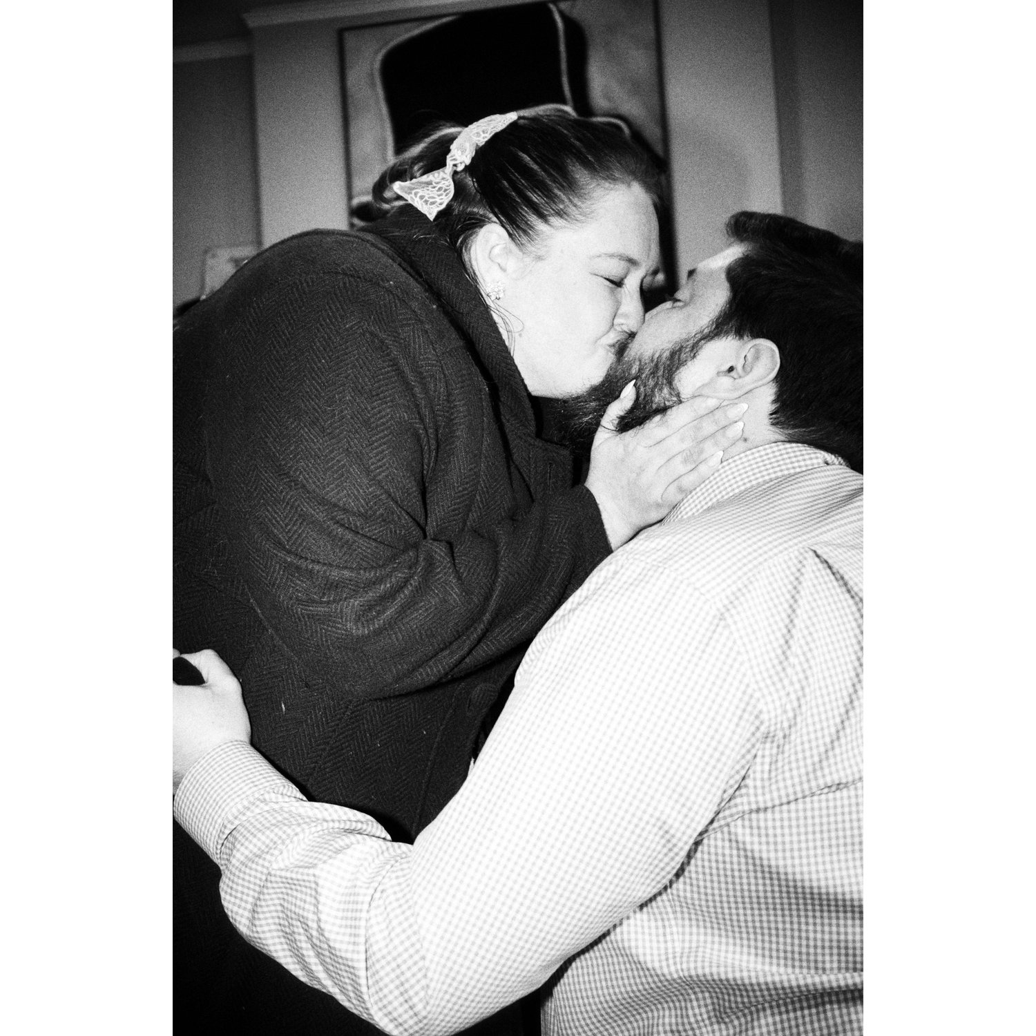 That first kiss right after the proposal!