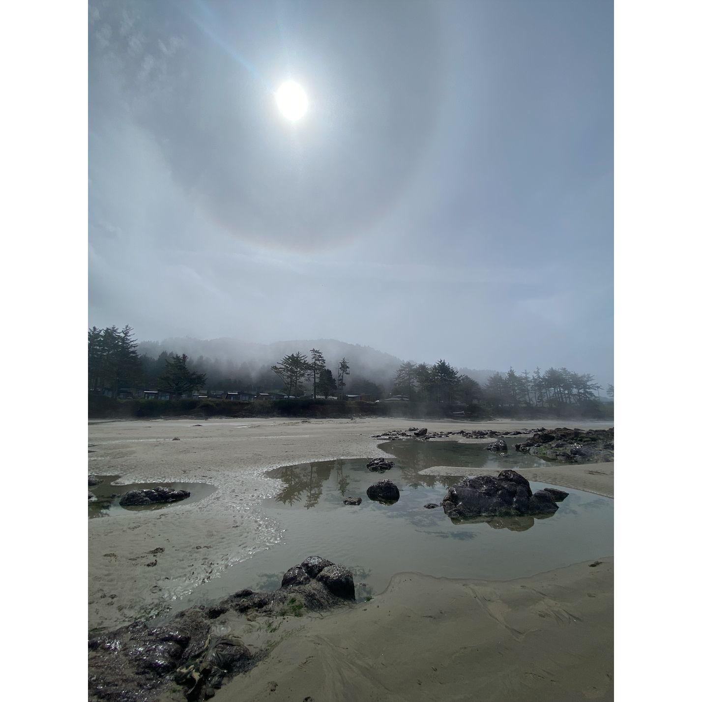 Stunning view on the beach off Yachats Ocean Road (a short walk from the Yachats Inn).