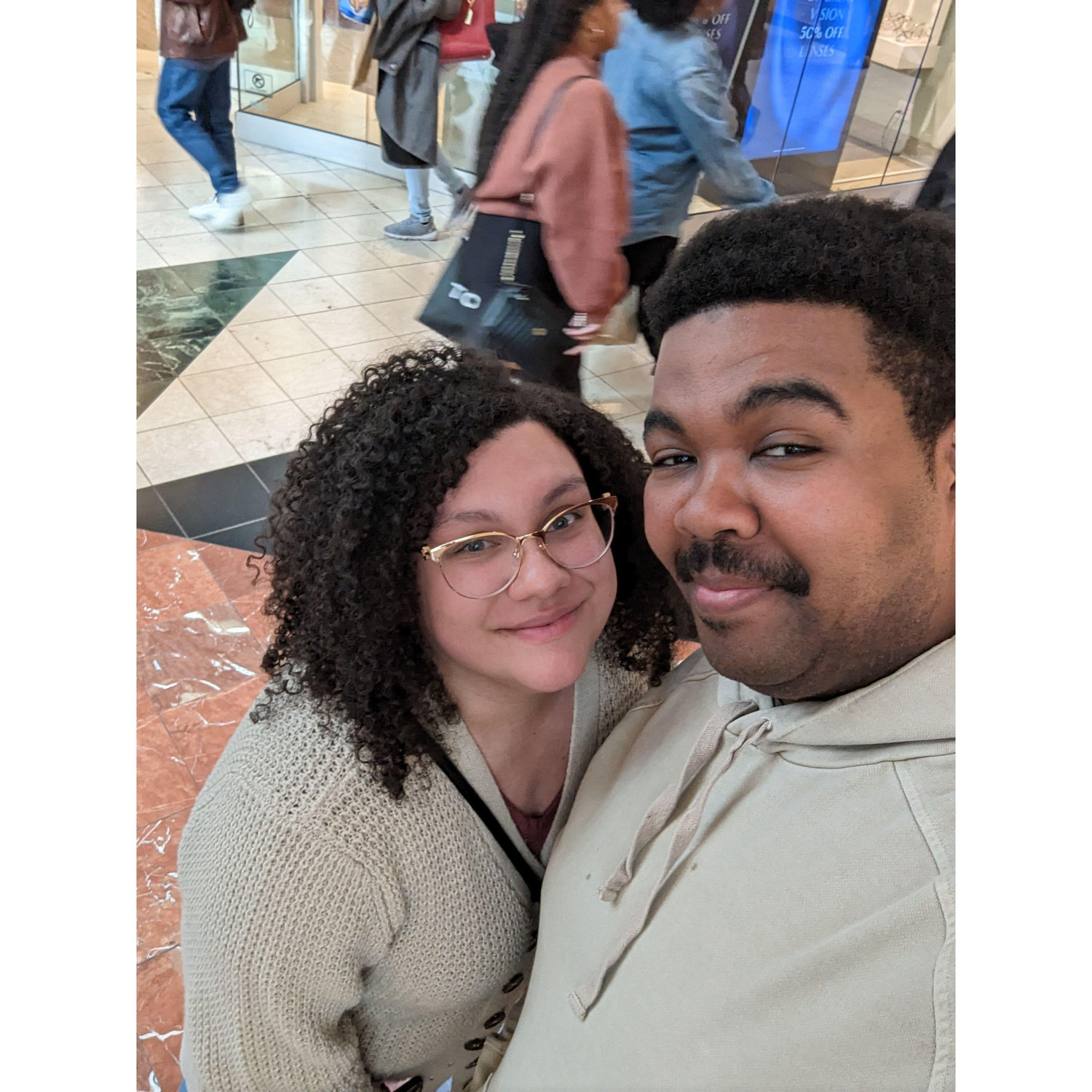 Our hang out session and we wore matching colors by accident.