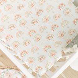 Crane Baby Parker Rainbow Fitted Crib Sheet