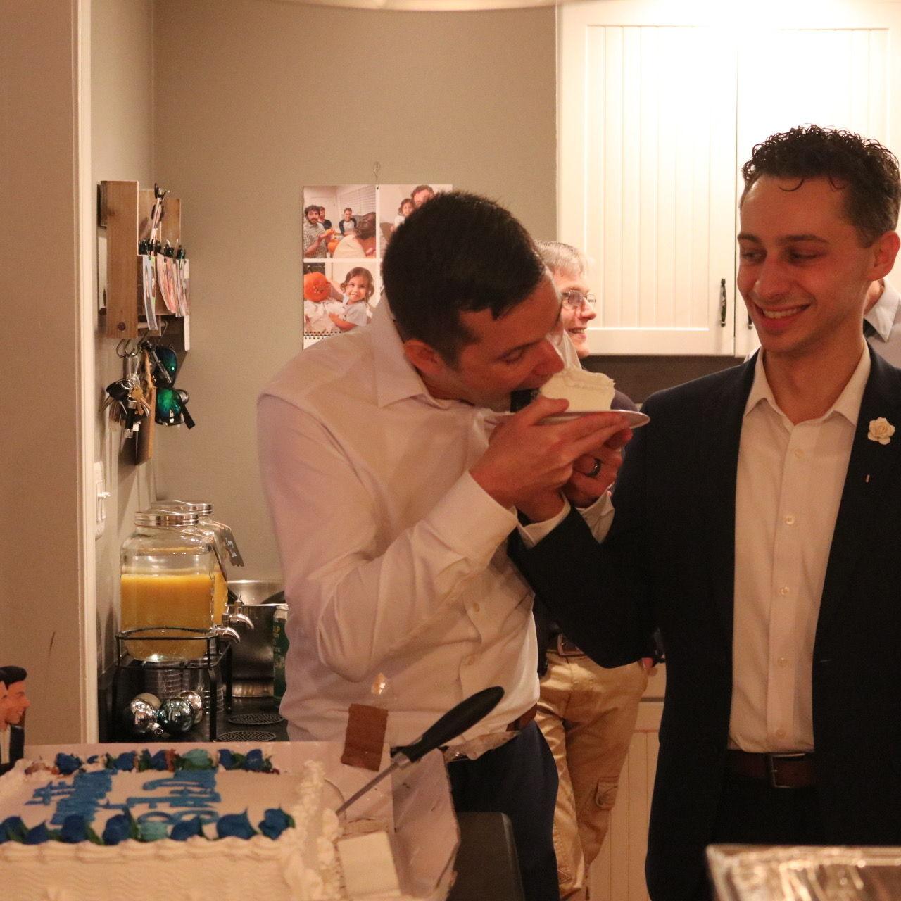 First bites of the cake