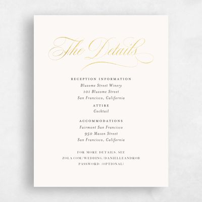 Beige Wedding Enclosure - Clifton Foil