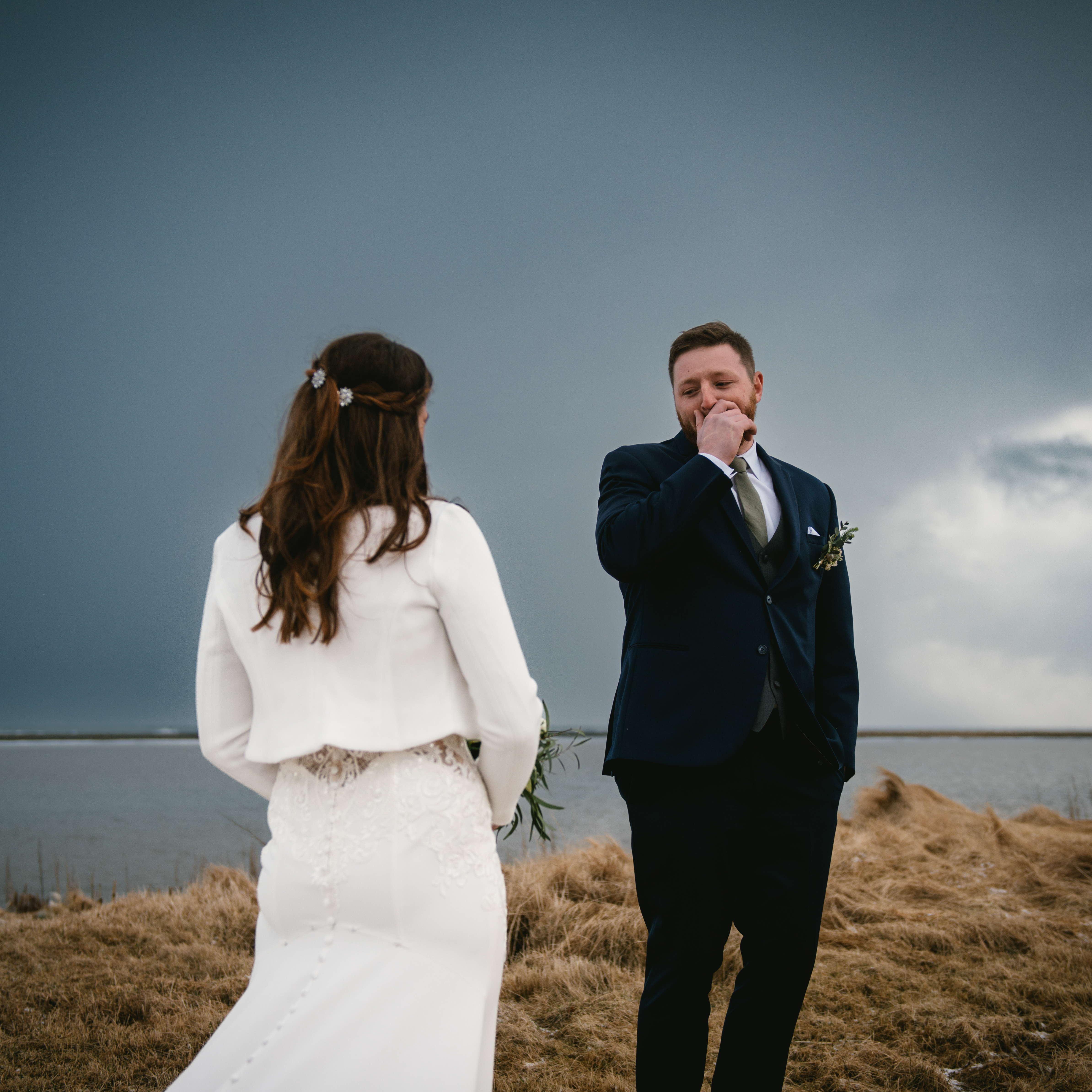 Our first look, on the best day of our lives.