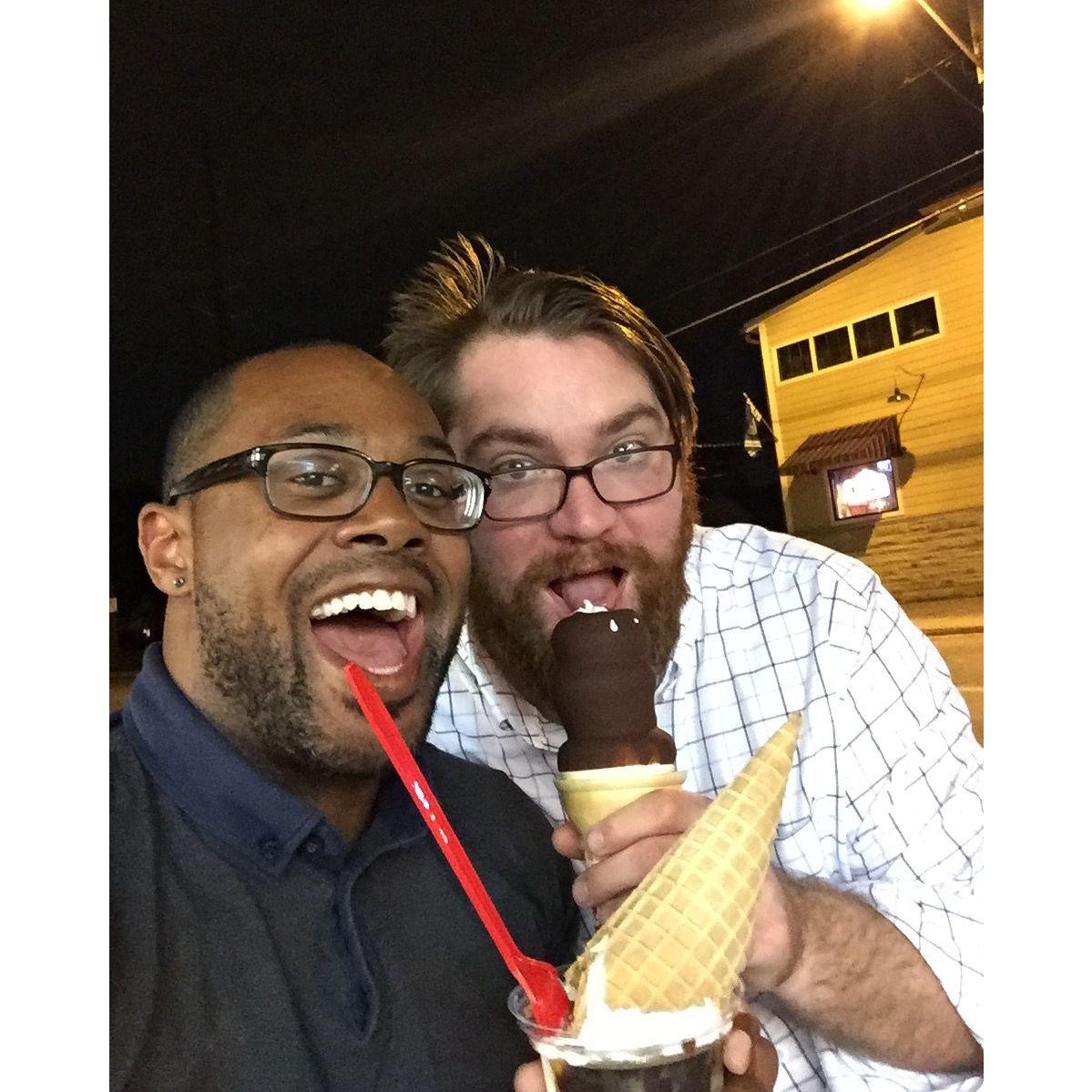Celebrating national ice cream cone day in 2016. Ice cream is one of our favorite treats