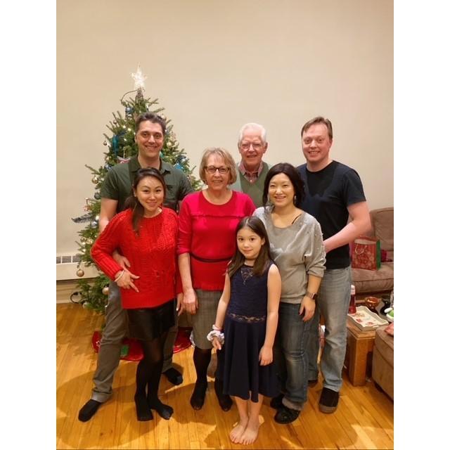 Erik may put on heels for next Christmas so he can have the tree top as a hair accessory!