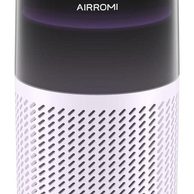 AIRROMI HEPA Air Purifier for Bedroom&Home,Pet Air Purifier for Home Pets,Removes Pet Odor,Cat Litter Smell,Dust,Smoke&Allergies,Quiet Room Air Purifier with Scents,360°Air Cleaner,A2005 Purple