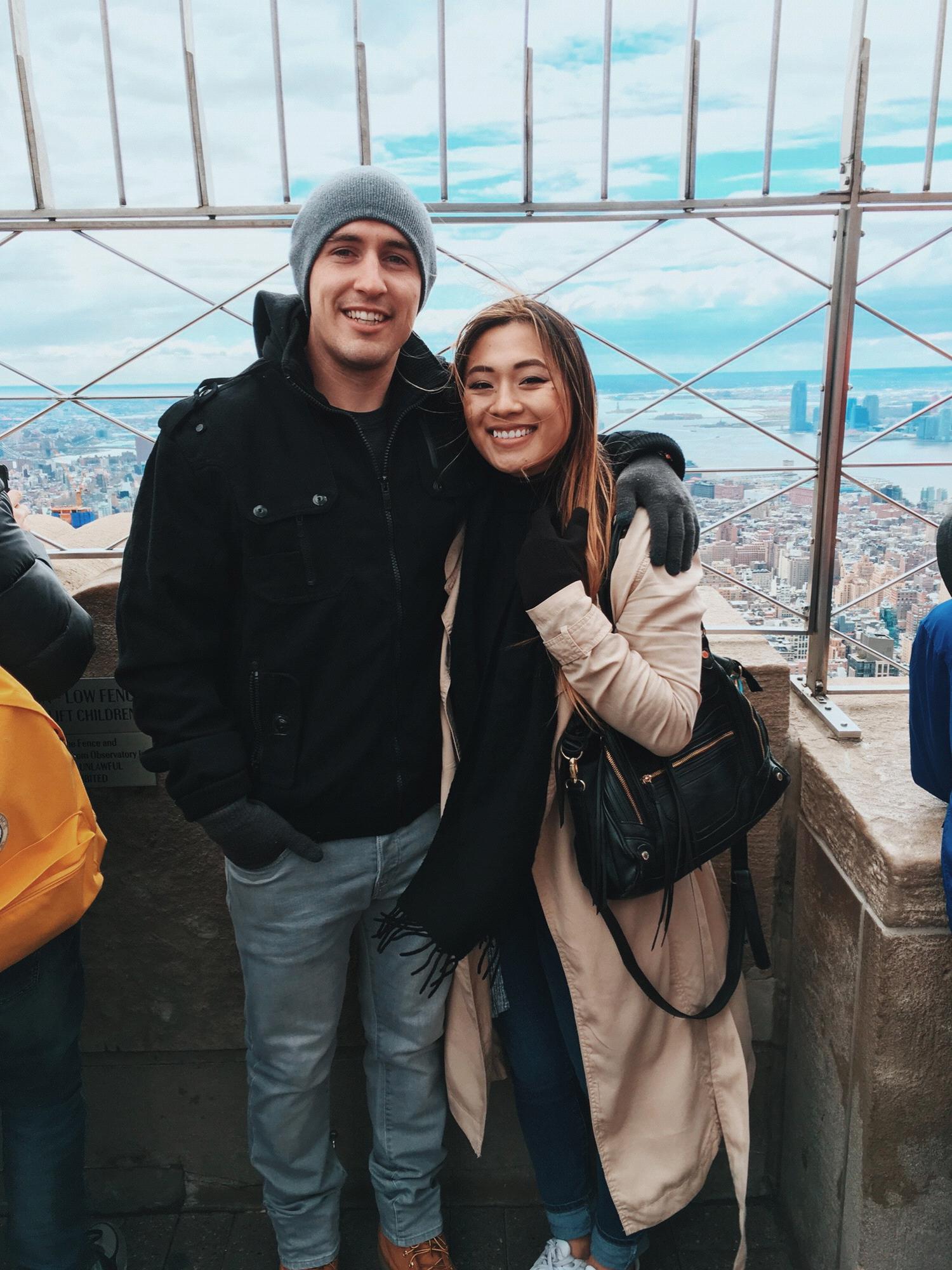 NYC 4/8/16: Ben asked me to be his girlfriend (took him long enough!) at the top of the Empire State Building