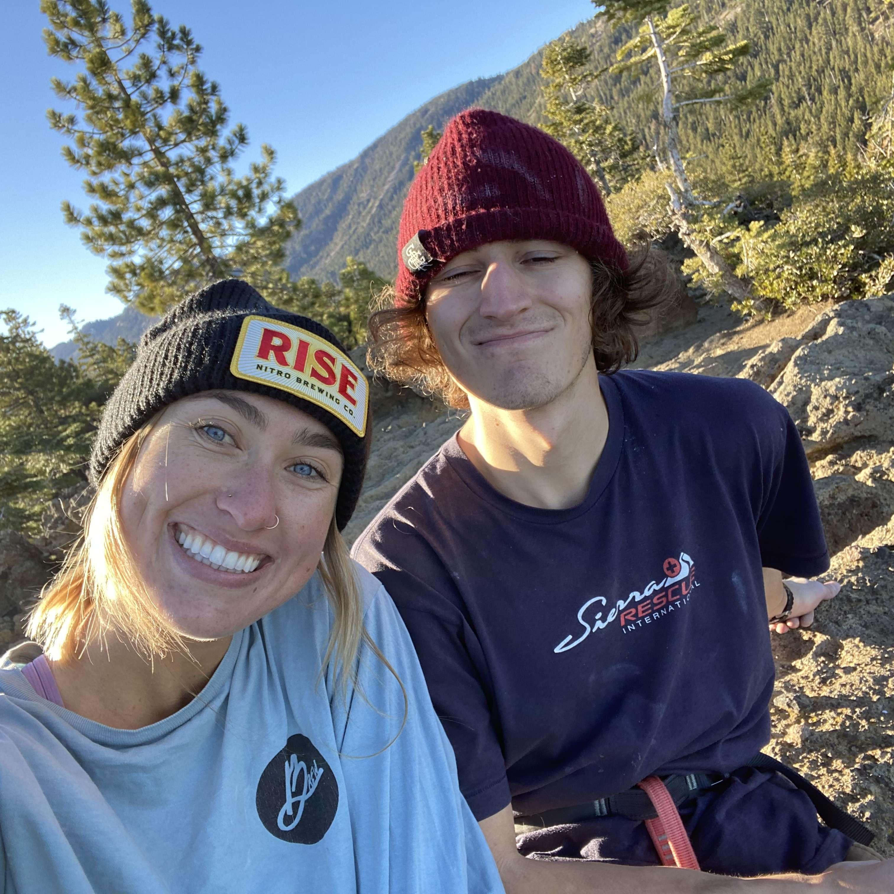 The day Caleb asked Dana to be his girlfriend while they were climbing at Eagle Rock, Lake Tahoe. December 1, 2021.