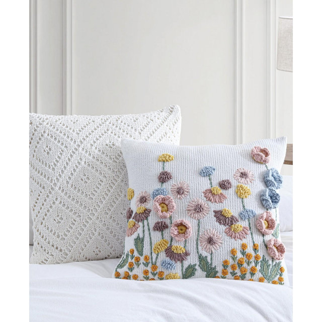 Peri Home 3D Petals Decorative Pillow, 18" x 18"