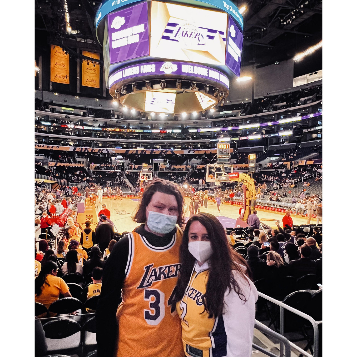 At our first Lakers Game
