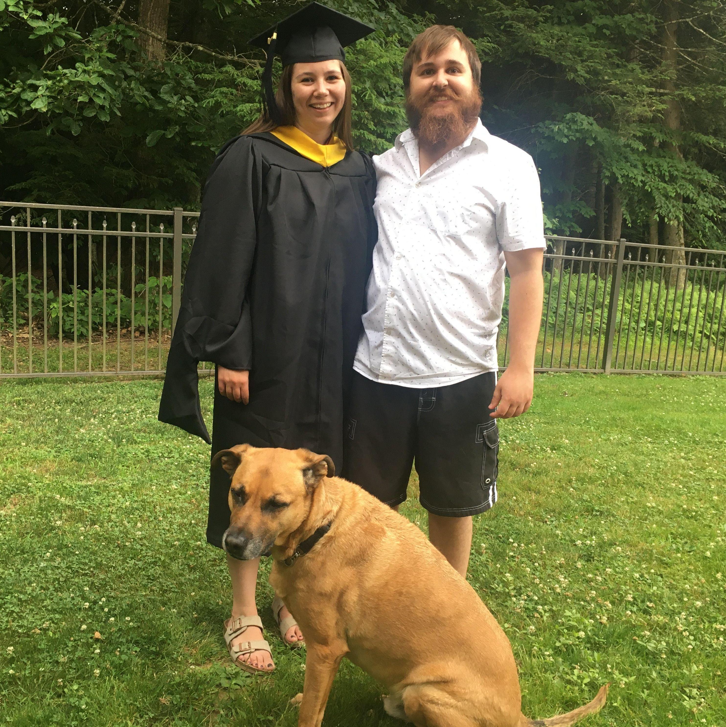 COVID graduation meant Zeus got to join the celebrations