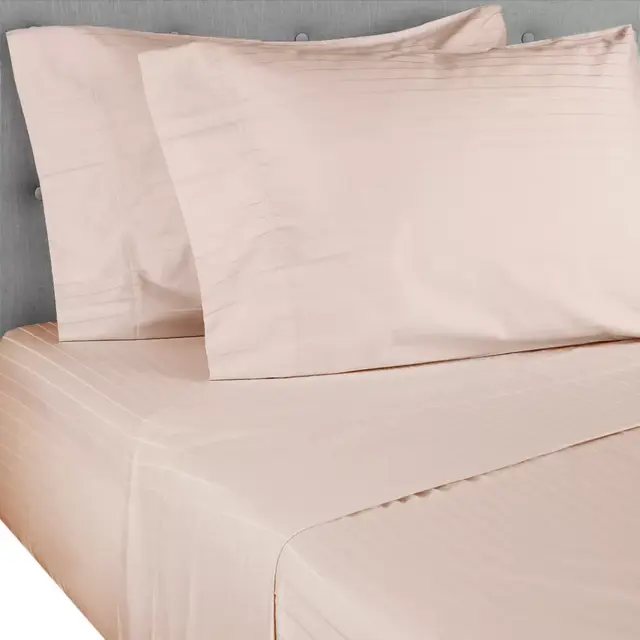 Nestwell™ Pima Cotton 500-Thread-Count Queen Sheet Set in Shadow Grey Stripe