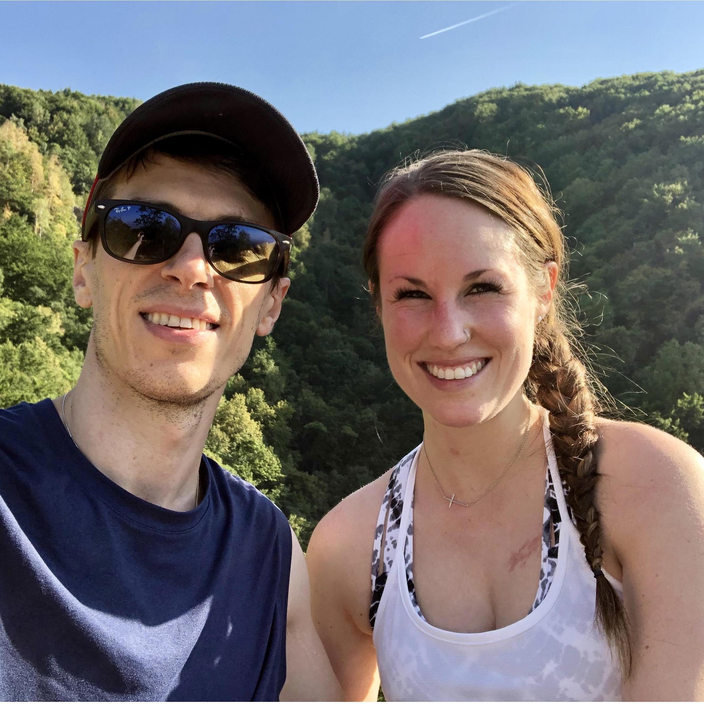 Hiking up to our destiny (i.e. where Yuri proposed).