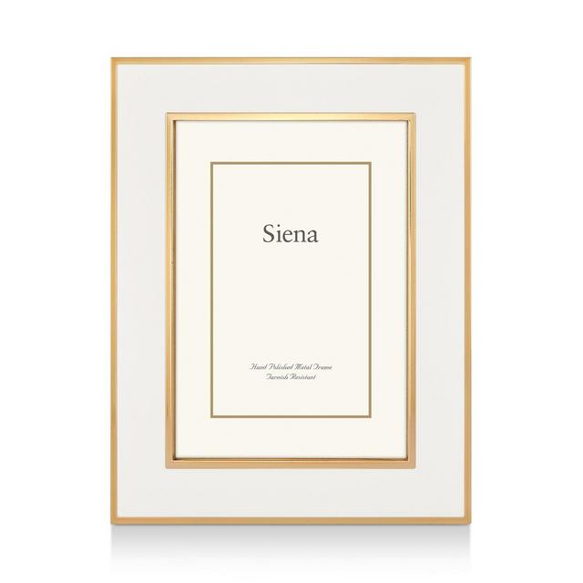Siena Black Enamel with Gold Frame, 8" x 10"