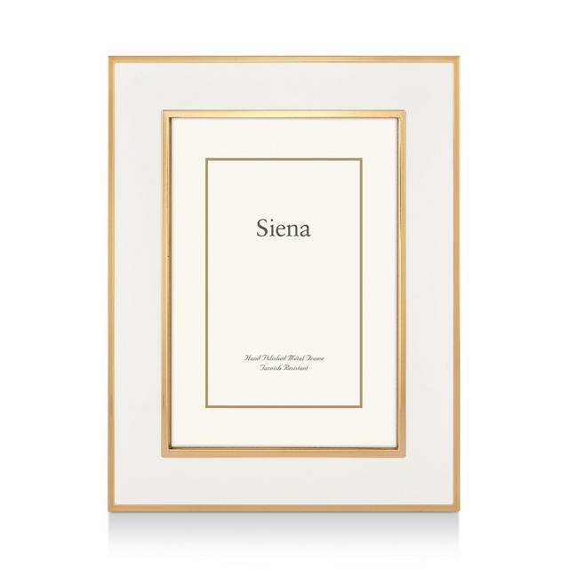 Siena Black Enamel with Gold Frame, 8" x 10"