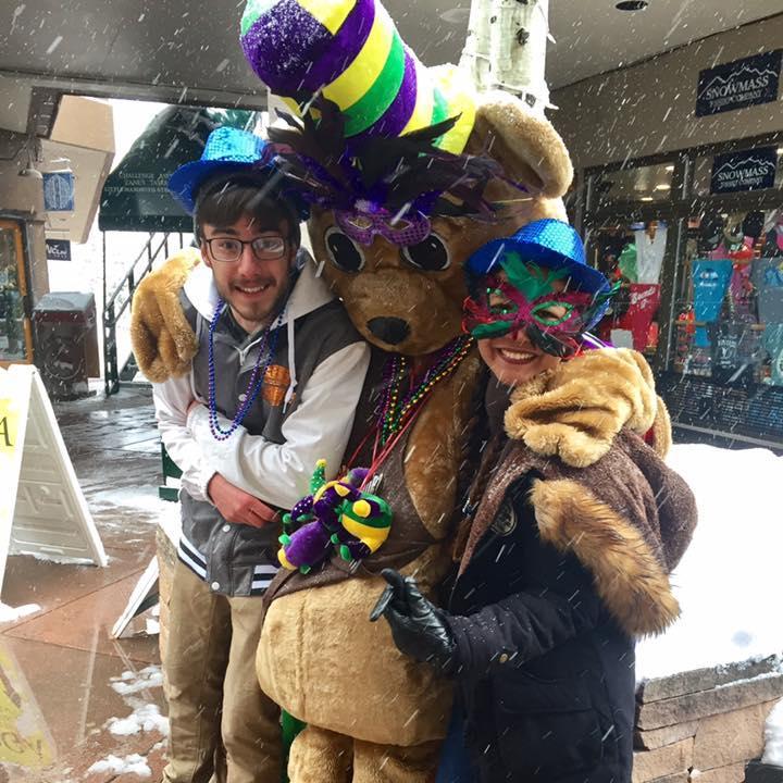 Fat Tuesday, Stevo pretended to be a part of the chocolate factory crew and joined our parade