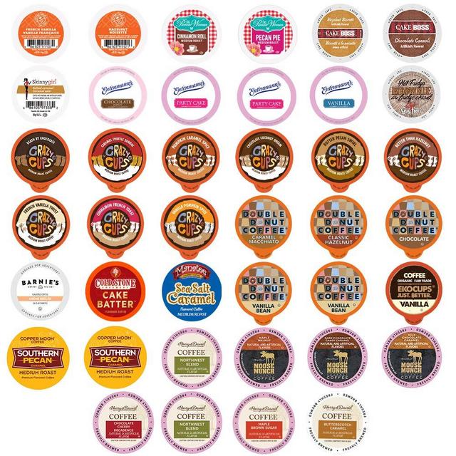Crazy Cups Coffee Single Serve For Keurig K Cup Brewers Variety Pack Sampler, Flavored, 40 Count