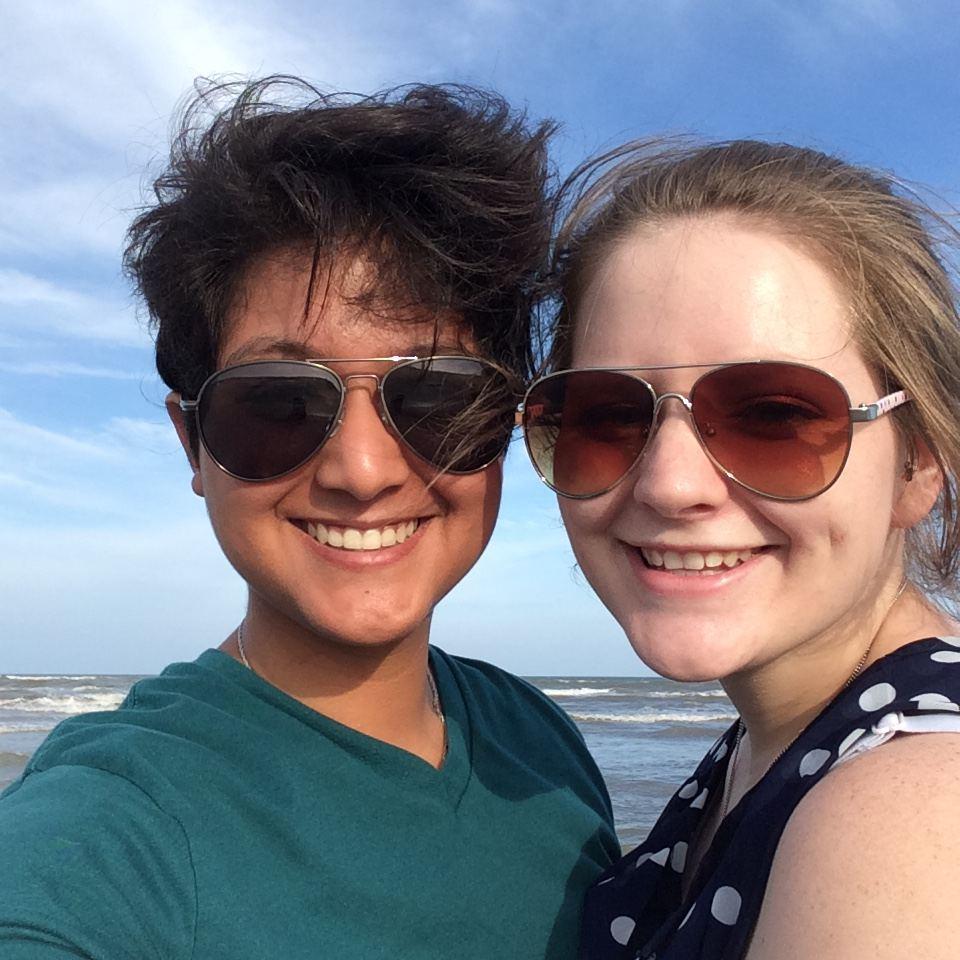 July 2015. Miranda and I spending a day on the beach!