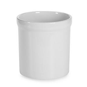 Ceramic Utensil Holder Crock in White