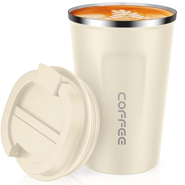 CS COSDDI 12 oz Stainless Steel Vacuum Insulated Tumbler - Coffee Travel Mug Spill Proof with Lid - Coffee Cups for Keep Hot/Ice Coffee,Tea and Beer
