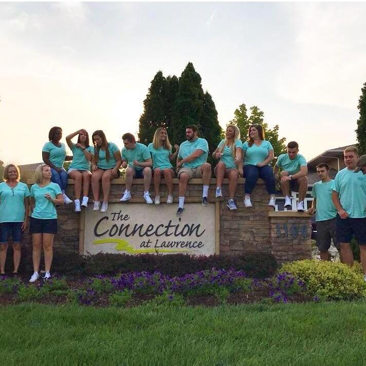 The Connection at Lawrence is where we first met as part-time Leasing Agents.