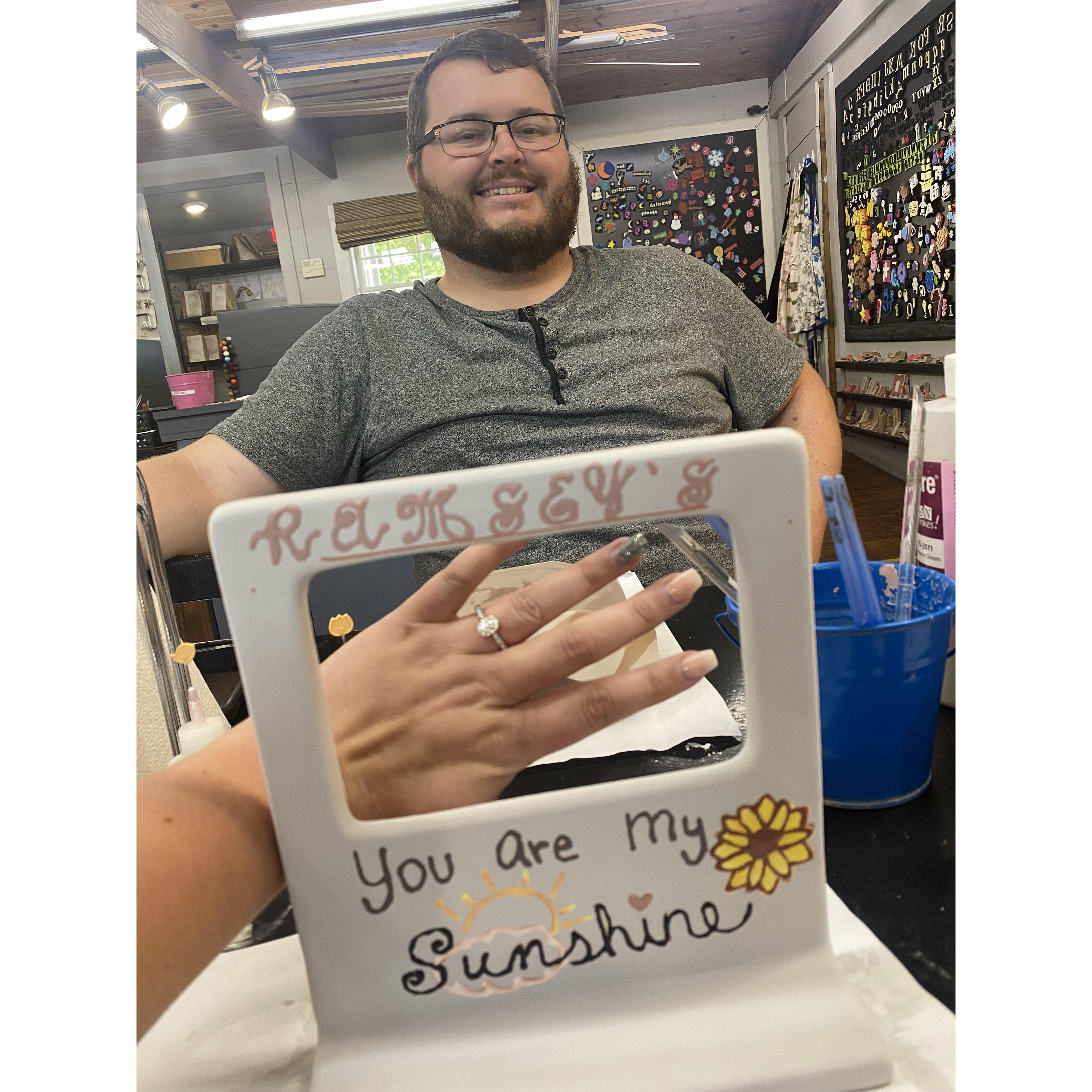 Right after he proposed and I said YES!!!